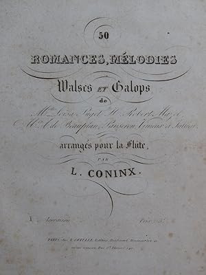 CONINX L. 50 Romances Puget Mazel Panseron 1ère Liv. Flûte ca1840