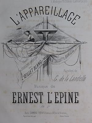 Image du vendeur pour L'PINE Ernest L'Appareillage Chant Piano ca1865 mis en vente par partitions-anciennes