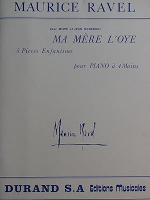 RAVEL Maurice Ma Mère l'Oye 5 pièces Piano 4 mains