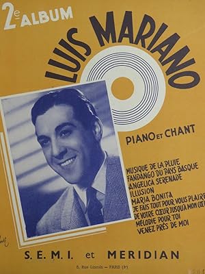 Album No 2 Luis Mariano 9 Pièces Chant Piano 1948