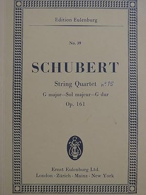 SCHUBERT Franz Quartet G Major op 161 Violon Alto Violoncelle