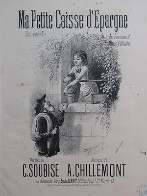 Seller image for CHILLEMONT A. Ma Petite Caisse d'Epargne Chant Piano ca1880 for sale by partitions-anciennes