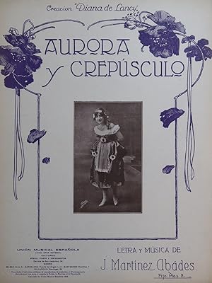 Seller image for MARTINEZ ABADES J. Aurora y Crepsculo Chant Piano 1918 for sale by partitions-anciennes