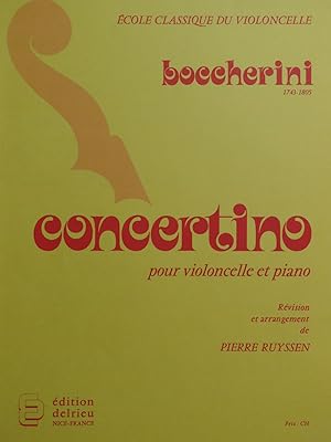 BOCCHERINI Luigi Concertino Piano Violoncelle