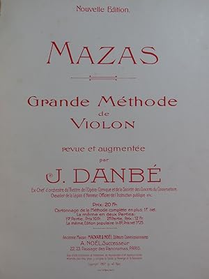 MAZAS F. Méthode de Violon 1901