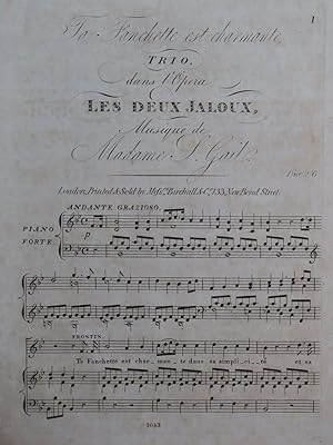 GAIL Sophie Les Deux Jaloux Trio Chant Piano ca1820