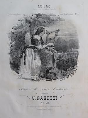 GABUSSI Vincenzo Le Lac Chant Piano ca1840