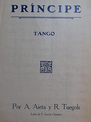 AIETA A. TUEGOLS R. Principe Gran Tango de Salon Violon Chant Piano