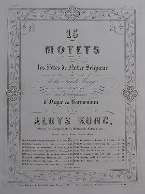 KUNC Aloys Adoremus et procidamus Chant Orgue ou Harmonium ca1875