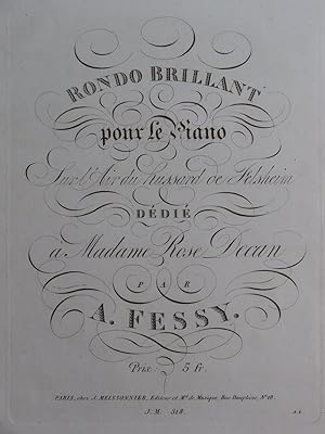 Image du vendeur pour FESSY Alexandre Rondo Brillant Hussard Felsheim op 6 Piano ca1830 mis en vente par partitions-anciennes