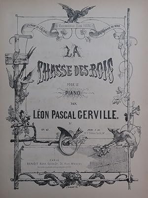 GERVILLE Léon Pascal La Chasse des Rois Piano XIXe siècle