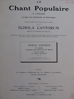 GASTOUÉ Amédée Noëls Anciens 2e Cahier 9 Pièces Chant Piano 1914