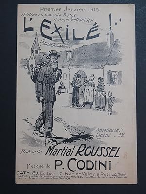 Seller image for L'Exil Chanson Humanitaire Pierre Codini Chant for sale by partitions-anciennes