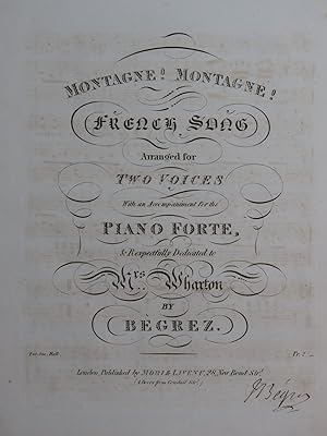 BÉGREZ Pierre-Ignace Montagne ! Signature Chant Piano ca1820