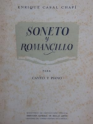 CASAL CHAPI Enrique Dos Fragmentos de El Caballero de Olmedo Chant Piano 1938