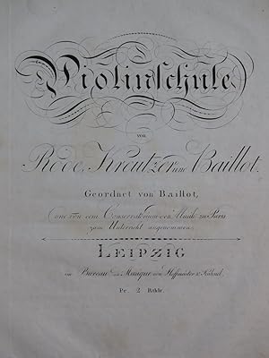 BAILLOT Pierre Violinschule Méthode Violon ca1805