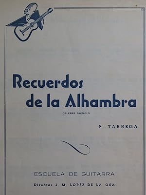 Seller image for TARREGA Francisco Recuerdos de la Alhambra Guitare 1977 for sale by partitions-anciennes