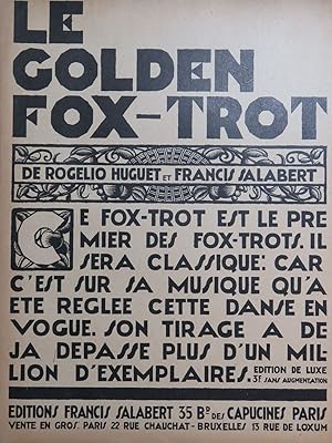 Imagen del vendedor de SALABERT Francis HUGUET-TAGELL R. Golden Fox-Trot Danse Piano 1915 a la venta por partitions-anciennes