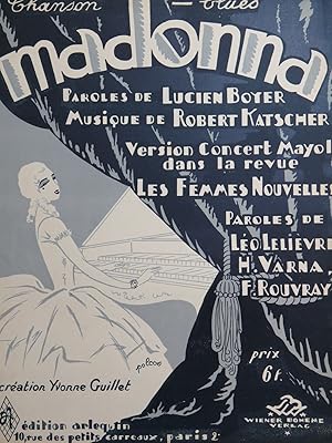 Seller image for KATSCHER Robert Madonna Chant Piano 1926 for sale by partitions-anciennes