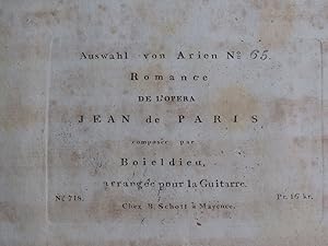 BOIELDIEU Adrien Jean de Paris Romance Chant Guitare ca1812