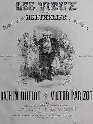PARIZOT Victor Les Vieux Chant Piano ca1862