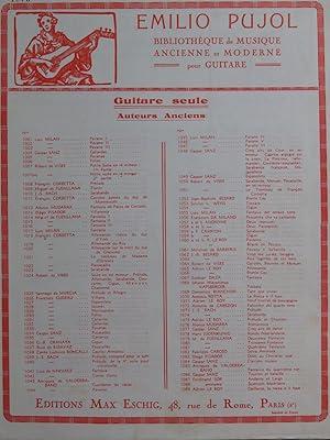 Image du vendeur pour BACH J. S. Prlude 1re Suite pour violoncelle Emilio Pujol Guitare 1962 mis en vente par partitions-anciennes