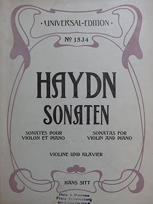 HAYDN Joseph Sonaten Sonates Piano Violon