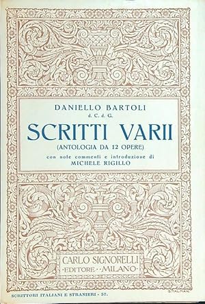 Bild des Verkufers fr Scritti varii zum Verkauf von Librodifaccia