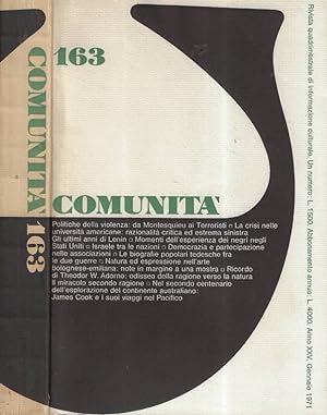Seller image for Comunit anno 1971 n. 163 Rivista quadrimestrale di informazione culturale for sale by Biblioteca di Babele