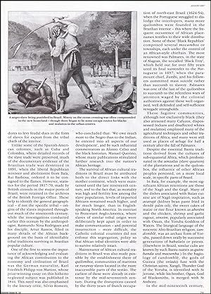 Seller image for Brazil's African Legacy : How The Enforced Diaspora of The Slave Trade Shaped South America's Largest Nation. An original article from the History Today Magazine, 1997. for sale by Cosmo Books