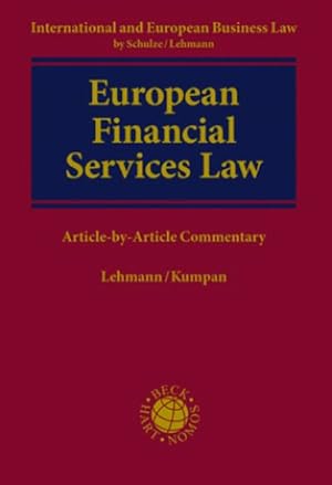 Image du vendeur pour European Financial Services Law mis en vente par Rheinberg-Buch Andreas Meier eK