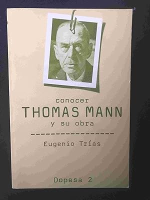 Imagen del vendedor de Conocer Thomas Mann y su obra a la venta por Vértigo Libros