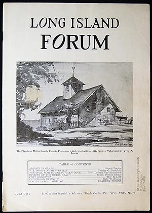 Bild des Verkufers fr Long Island Forum July 1961 Vol. XXIV No. 7 zum Verkauf von Certain Books, ABAA