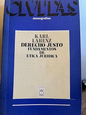 Seller image for DERECHO JUSTO. FUNDAMENTOS DE TICA JURDICA for sale by Librera Pramo