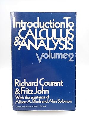 Imagen del vendedor de Introduction to Calculus and Analysis; Volume Two a la venta por Antiquariat Smock