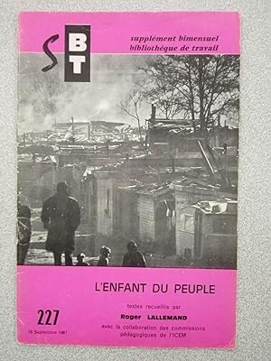 Bild des Verkufers fr Bibliotheque de Travail Supplement n227 zum Verkauf von Dmons et Merveilles