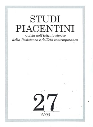 Immagine del venditore per Studi Piacentini 27 venduto da M Godding Books Ltd