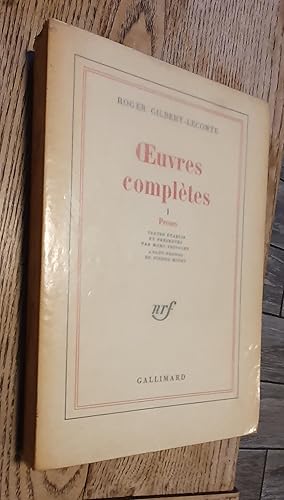 Seller image for Roger Gilbert- Lecomte - ?uvres compltes vol.1 Proses for sale by Les Kiosques