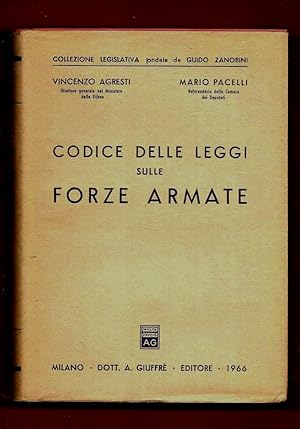 Immagine del venditore per Codice delle Leggi sulle Forze Armate. venduto da Libreria Oltre il Catalogo