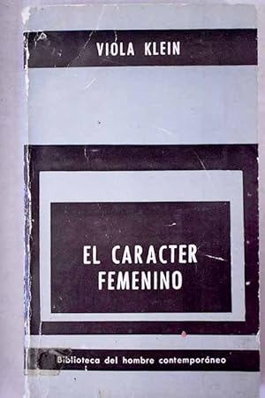 Seller image for El carcter femenino for sale by Alcan Libros