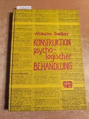 Bild des Verkufers fr Konstruktion psychologischer Behandlung zum Verkauf von Gebrauchtbcherlogistik  H.J. Lauterbach