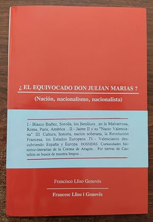 Imagen del vendedor de El equivocado Julin Maras? (Nacin, nacionalismo, nacionalista) a la venta por Librera Ofisierra