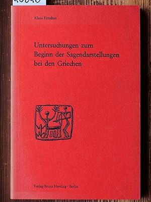 Bild des Verkufers fr Untersuchungen zum Beginn der Sagendarstellungen bei den Griechen. (Phil. Diss., Univ. Tbingen, SS 1964.) zum Verkauf von Michael Fehlauer - Antiquariat