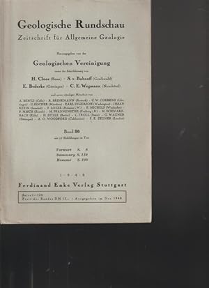 Geologische Rundschau. Zeitschrift für Allgemeine Geologie. Hrsg. von der Geologischen Verreinigung.