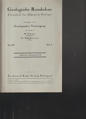 Geologische Rundschau. Zeitschrift für Allgemeine Geologie. Hrsg. von der Geologischen Verreinigung.