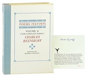 Seller image for Poems 1937-1975: Volume II of the Complete Poems of Charles Reznikoff [Limited Edition, Signed] for sale by Capitol Hill Books, ABAA