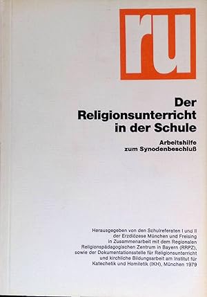 Imagen del vendedor de Anthropologisch gewendete Theologie - in: Der Religionsunterricht in der Schule : Arbeitshilfe zum Synodenbeschluss. Schulreferaten I u. II d. Erzdizese Mnchen u. Freising. In Zsarb. mit d. Regionalen Religionspdag. Zentrum in Bayern^. a la venta por books4less (Versandantiquariat Petra Gros GmbH & Co. KG)