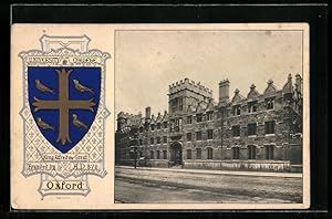 Bild des Verkufers fr Prge-Postcard Oxford, University College, founded by King Alfred the Great zum Verkauf von Bartko-Reher