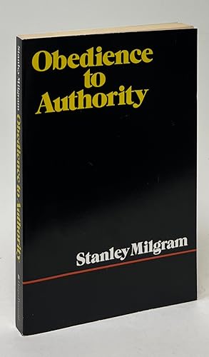 Imagen del vendedor de Obedience to Authority a la venta por Carpetbagger Books