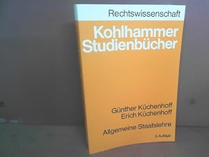 Bild des Verkufers fr Allgemeine Staatslehre. (= Studienbcher Rechtswissenschaft). zum Verkauf von Antiquariat Deinbacher